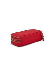 anya hindmarch make up pouch red