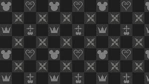 Enjoy our curated selection of 987 heart wallpapers and backgrounds. Hd Wallpaper Black And Grey Checked Illustration Kingdom Hearts Pattern Wallpaper Flare