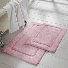 amrapur 2 pack solid loop with non slip backing bath mat set dusty rose