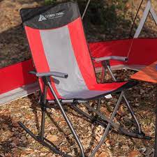 ozark trail cing rocking chair red