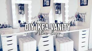How i turned my ikea ekby alex shelf into a vanity after it fell off the wall. Diy Ikea Vanity Under 80 L Alex Dupe Ikea Hack Youtube