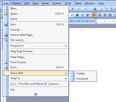 customize word menu bar context menus