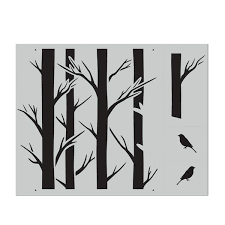 Stencil1 Tree Large Repeat Pattern