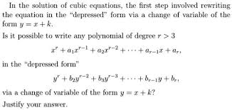 Solution Of Cubic Equations