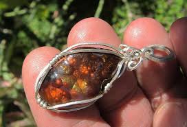 mexican fire agate pendant jewelry art