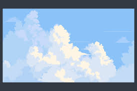 free sky with clouds background pixel