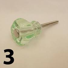 3 E Bottle Green Small Glass Knobs
