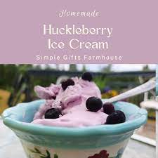 huckleberry ice cream recipe simple