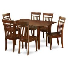 East West Furniture Milan 7 Piece Wood