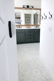 stencil tile floor update home diy