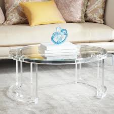 800mm Modern Round Acrylic Coffee Table