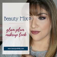 plum makeup look beauty with lily