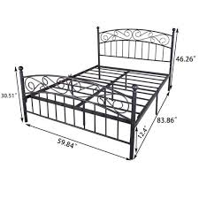 jasmoder metal queen bed frame platform