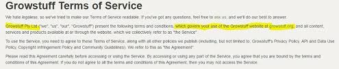 host terms of service privacy