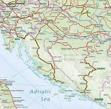 Croatia map and satellite image. Croatia Train Map Acp Rail