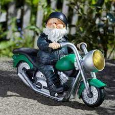 Garden Ornament Wilf Gnome On Motorbike
