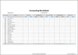 Accounting Worksheet Template General Ledger Accounting