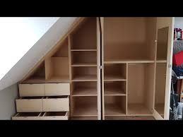 installing a sloped ceiling wardrobe in