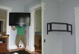 wall mounted tv corner wall wall mount