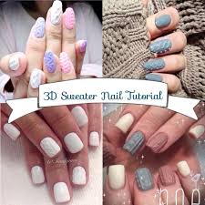 3d cable knit sweater nail art tutorial