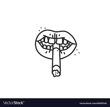 smoking weed lips vector images 60