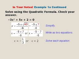 Chapter 9 Solving Quadratic Equations