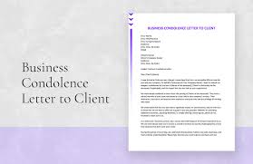 business condolence letter to client in