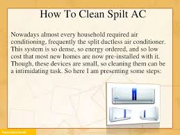 ppt steps to clean split ac
