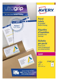 Avery Parcel Labels Laser Jam Free 6 Per Sheet 99 1x93 1mm Opaque White Ref L7166 100 600 Labels