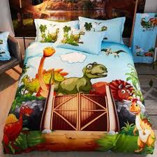 cotton dinosaur double queen bed quilt
