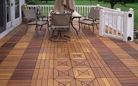 interlocking ipe wood deck tiles from