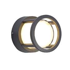 circular ip44 led outdoor wall light in