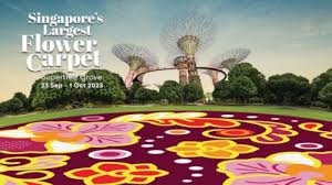 largest flower carpet at gardens by the bay