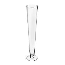 Glass Trumpet Vase H 24 D 4 5 Clear