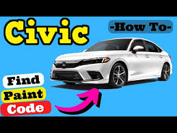 Honda Civic How To Find Paint Code