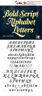 Bold Script Alphabet Letters Svg Dxf