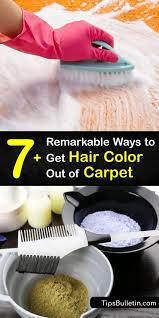 tricks for getting hair color out of carpet
