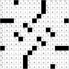answers to the new york times crossword
