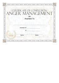 Anger Management Certificate Printable Pdf Download