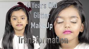 easy glitter eye makeup by a 4 year old