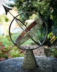 copper armillary with zodiac stand sold