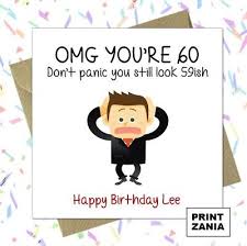 personalised funny 60th birthday card