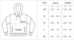 Glower Clothing For Bike Board Hoodie Size Chart