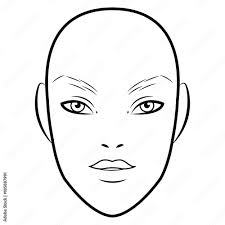 men face chart makeup artist blank