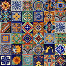 50 mexican tiles 4x4 handpainted