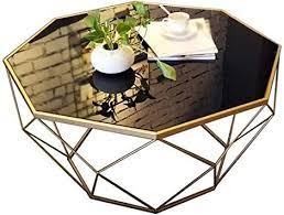 Wiivii Coffee Table Wrought Iron Glass