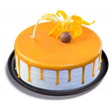 The result is wonderful baked in a round cake pan and simply . Buy Round Shape Mango Cake Online At Best Price Od