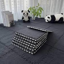 6pcs black interlocking foam floor mats