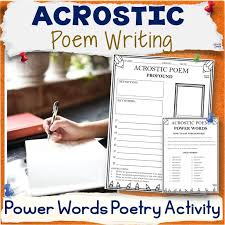 acrostic poem writing activities