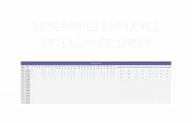 enterprise employee attendance sheet